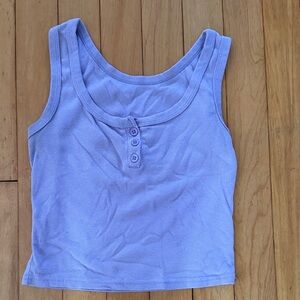 Light Purple Ribbed Tank Top